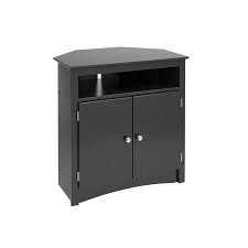 Most of the flat panels tvs fits perfectly on this stand as long as they measure up to 47 inches. Prepac Sonoma Collection Tall Corner Tv Cabinet For Screens Up To 32 Inches Black Btv 3232