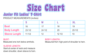 Junior T Shirts Size Chart The Latest Shirt Models 2018