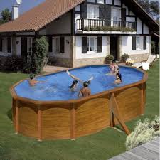 Maybe you would like to learn more about one of these? Piscine Hors Sol Acier Aspect Bois Alto Eco Ovale 5mx3 50m H 1 20m Cdiscount Jardin