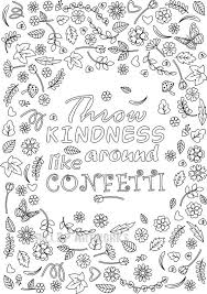 Throw Kindness Around Like Confetti Coloring Page For Etsy Quote Coloring Pages Coloring Pages For Grown Ups Printable Coloring Pages