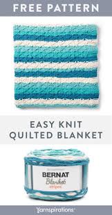 Knit A Cozy Colorful Blanket With Bernat Blanket Stripes The Yarn Makes It Easy To Knitted Dishcloth Patterns Free Knitted Blankets Blanket Knitting Patterns