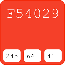Pantone Pms Warm Red F54029 Hex Color Code Schemes Paints