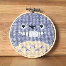 This studio ghibli inspired cross stitch pattern is the perfect aid to a stressful day. Cross Stitch Kit Totoro Studio Ghibli Cross By Jimjamcrafts Kanavice Desenler Nakis