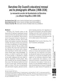 Pdf The Educational Renovation Of The Barcelona City Council And Its Photographic Diffusion 1908 1936