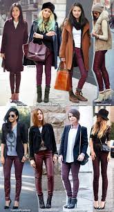 Burg Pants Fashion Burgundy Coats Classy Leather Pants