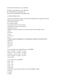 Homepage soal soal uas tik kelas 2 semester 2. Doc Latihan Soal Uas Tik Sma Kelas 12 Rifda Latifa Academia Edu
