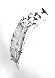 Birds Of The Same Feather Flock Together In Tagalog Tattoo Feather Thigh Wings 26 Trendy Ideas Feather Tattoos Freedom Tattoos Feather With Birds Tattoo