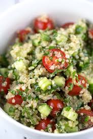 Toast the pearl couscous in extra virgin olive oil. Quinoa Tabbouleh With Lemon Garlic Dressing Jessica Gavin Recipe Yummy Salad Recipes Quinoa Tabbouleh Lemon Garlic Dressing Recipe