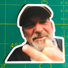 Middle Finger Hoss Sticker: 3-inch Weatherproof Vinyl Decal