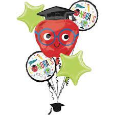 Future Dreamer Graduation Balloon Bouquet 5pc In 2021 Balloon Bouquet Graduation Party Supplies Foil Balloons