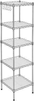 4.5 out of 5 stars. Buy Wandofo 5 Tier Shelving Metal Storage Rack Metal Wire Shelving Unit Adjustable Shelves With 5 Pp Sheets For Laundry Bathroom Kitchen Pantry Closet Silver Online In Turkey B08lc5xlvg