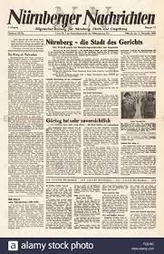 Mit snanews.de aktuelle berichte, brandheiße news, spannende reportagen und hintergründe erleben. 1945 Nurnberger Nachrichten Front Seite Berichterstattung Nurnberg Zu Host Kriegsverbrecherprozesse Stockfotografie Alamy