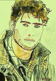 Watercolor of my favorite oldies movie star .