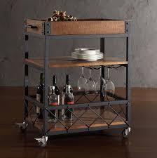 Rolling Serving Cart Rustic Mobile Bar Wine Snacks Drinks Carts Tray Shelf Table Decor Bar Cart Decor Kitchen Bar