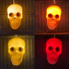 Halloween Blow Mold Light Skull Skeleton Hanging Blowmold Trick or Treat  Plastic Glowing Light Bulb Glow in the Dark Handmade Ellathesella