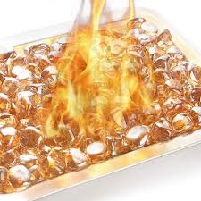 Fireplace glass, decorative and contemporary fireplace look with american specialty glass. Fire Glass Rocks For Firepit Glass Stones For Fire Pit Indoor And Outdoor Propane Gas Fireplace Glass Beads 10 Pounds Vase Filler Gem Glass Unique Diamond Shape Orange Red Glass For Fireplace