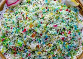Diamkan nasi beberapa saat usai dimasak. Resep Nasi Hujan Panas Pelangi Oleh Dada Cookpad
