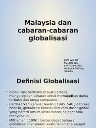 Tamadun berasal daripada perkataan arab, iaitu maddana, madinah, madaniyyah, yang bermaksud bandar yang terbina melalui proses urbanisasi. Malaysia Dan Cabaran Cabaran Globalisasi