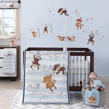 Sets in blue quilt crib set. Lambs Ivy Bedtime Originals Mod Monkey 3 Piece Crib Bedding Set Blue Walmart Com Walmart Com