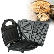 Kitchen 3 In 1 Sandwich Toaster Waffle Maker Iron Toast Grill Panini Press 750w Ebay Grill Panini Sandwich Toaster Waffles Maker