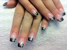 French Nagel Schwarz French Nails Mickey Nails Nail Designs