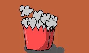 Pipoca Desenho De 1youtube Gartic Eu me desenhei, versão cartoon.