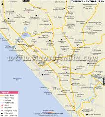 Road map and driving directions in kerala. Thiruvananthapuram City Map