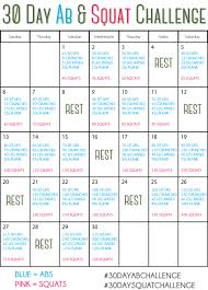 30 Day Ab Challenge 30 Day Squat Challenge 30 Day Fitness Challenge Squat Workout Ab Workout Insp Productivity Esercizi Fitness Esercizi Di Attivita