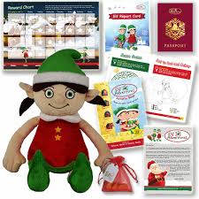 Elf Adventures Girl Elf Soft Toy Gift Set Activity Book Reward Chart Letter From Santa For Elf On The Shelf