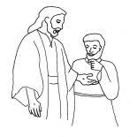 Jesus washes feet coloring page. Jesus Washing The Disciples Feet Coloring Page Coloring Sun