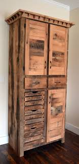 Reclaimed Barnwood Pantry Cabinet Pallet Ideas Rustic Pantry Cabinets Kitchen Pantry Cabinets Kitchen Pantry Cabinet Ikea