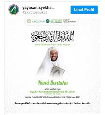 Syaikh ali jaber wafat di rs yarsi, jam 8.30. 52tiwl5tnptsmm
