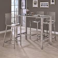 The style of your bar stools should fit the aesthetics of your kitchen or breakfast room. Coaster Bar Units And Bar Tables Contemporary Bar Table And Stool Set Prime Brothers Furniture Pub Table And Stool Sets