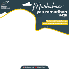 Twibbon merupakan sebuah media promosi, dukungan, pamflet atau banner berupa foto yang dikombinasikan dengan bentuk frame atau border yang di edit. Twibbon Ramadhan Sekolah Yarqi