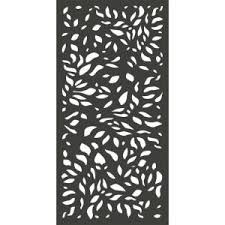 Modinex 6 Ft X 3 Ft Charcoal Gray Decorative Composite Fence Panel Featured In The Botanical Design Usamod4c The Home Depot In 2021 Decorative Fence Panels Fence Panels Decorative Screen Panels