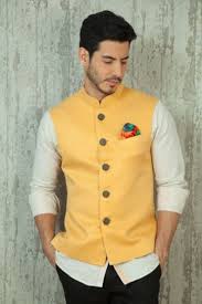 Nehru Jachet For Haldi Indian Groom Wear Mens Wedding Attire Indian Men Fashion