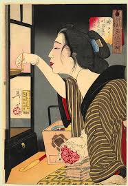 A Young Woman From Kansei Period Playing With Her Cat Yoshitoshi Tsukioka Japanese Art Japanese Artists Japanese Woodblock Printing