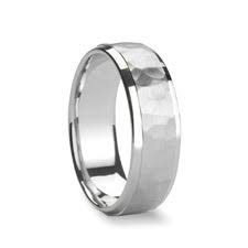 Wayland Wedding Rings Palladium Wedding Ring Hammered Wedding Bands