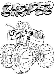 Orange, black, and white monster truck illustration, blaze and the monster machines stripes, at the movies. Stripes Smiling Coloring Page Free Printable Coloring Pages For Kids