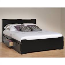 Expand the storage potential of your bedroom with the full mate's platform storage bed with 6 drawers. Prepac Coal Harbor Queen Platform Storage Bed With Headboard In Black Storage Bed Queen Black Headboard Headboards For Beds