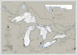 Great Lakes Nautical Chart Wall Mural Accent Wall Great