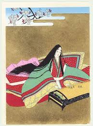 Beauty Playing A Koto By 20th Century Artist Unsigned Japanese Woodblock Printing Japan Art Heian Era
