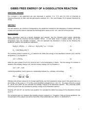 Where ∆g is the difference in the energy between reactants and products. Expt 10 Gibbs Free Energy Of A Dissolution Reaction Sp 2012 Gibbs Free Energyof A Dissolution Reaction Additional Reading O The Concepts In This Course Hero