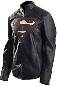 New Bestzo Men S Fashion Superman Real Leather Jacket Black Online Topbrandspremium Real Leather Jacket Mens Black Jacket Leather Jacket Style