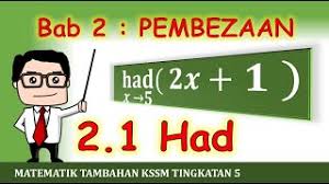 Matematik Tambahan Pembezaan Otosection