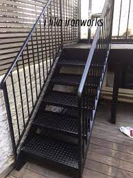 Metal Staircases And Balconies Exterior Stair Railing Exterior Handrail External Staircase