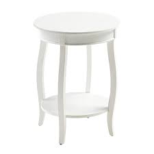 Round White Wood End Table Pier 1 Imports White End Tables White Round Tables Side Table With Storage