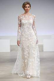 These Are The Prettiest Wedding Dresses From Fall 2017 Bridal Week Boat Neck Wedding Dress Anne Barge Wedding Dresses Bridal Fashion Week