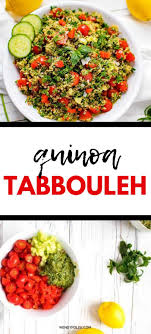Quinoa Tabbouleh Recipe Wendy Polisi Recipe In 2020 Quinoa Recipes Easy Tabbouleh Recipe Vegetarian Salad Recipes