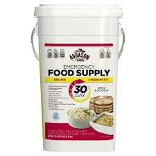 The lightweight and individually wrapped bars are packed with calories (3600). Augason Farms Augason Farms Deluxe 30 Day Emergency Food Supply 5 Gallon Survival Food 5 20091 The Home Depot